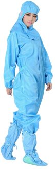 Wegwerp Beschermende Overall Hooded Pak Waterdicht Olie-Slip Ademend Bijenteelt Antistatische Chemische Werk Kleding L Blauw