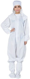 Wegwerp Beschermende Overall Hooded Pak Waterdicht Olie-Slip Ademend Bijenteelt Antistatische Chemische Werk Kleding L wit