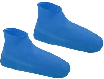 Wegwerp Boot & Schoen Covers-Duurzaam, Waterbestendig, Antislip, recyclebaar Siliconen Laarzen Voor Mannen Vrouwen Buitenshuis blauw L