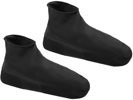 Wegwerp Boot & Schoen Covers-Duurzaam, Waterbestendig, Antislip, recyclebaar Siliconen Laarzen Voor Mannen Vrouwen Buitenshuis zwart S