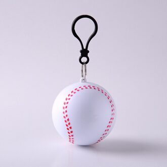 Wegwerp Camping Hooded Poncho Plastic Sleutelhanger Bal Regenhoes Draagbare Regenjas Bal Vrouwen Mannen Outdoor Regenkleding Waterdicht baseball