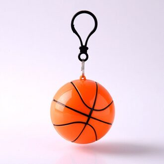 Wegwerp Camping Hooded Poncho Plastic Sleutelhanger Bal Regenhoes Draagbare Regenjas Bal Vrouwen Mannen Outdoor Regenkleding Waterdicht basketbal