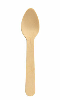 Wegwerp dessertlepels -10x - hout bestek - 11 cm - bio/eco/milieubewust