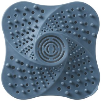 Wegwerp Haar Catcher Douche Filter Sink Plug Afvoerputje Filter Anti-Blocking Bad Cap Badkamer Stopper Wc Afvoer Plug Blauw