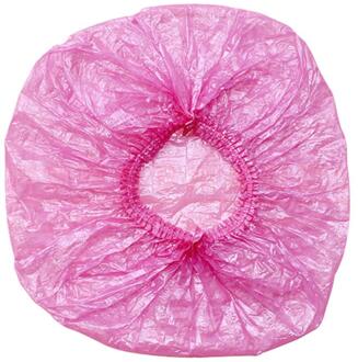 Wegwerp Hoed Douche Caps Haar Salon Spa Elastische Douche Badmuts Salon Styling Tools 50/100Pcs 100stk roze