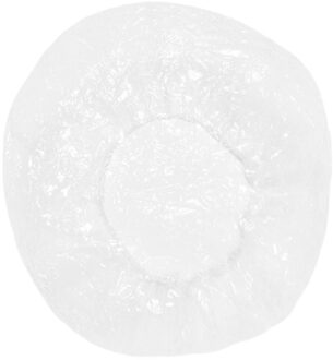 Wegwerp Hoed Douche Caps Haar Salon Spa Elastische Douche Badmuts Salon Styling Tools 50/100Pcs 50stk wit