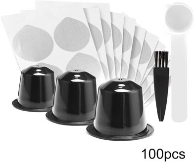 Wegwerp Nespresso Koffie Filter Met Folie Seal Lege Capsule Pod Aluminiumfolie Deksel Diy Rijke Crema Espresso Koffie Kitchentool 100stk