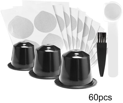 Wegwerp Nespresso Koffie Filter Met Folie Seal Lege Capsule Pod Aluminiumfolie Deksel Diy Rijke Crema Espresso Koffie Kitchentool 60stk