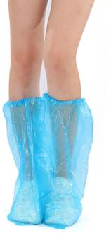 Wegwerp Plastic Dikke Outdoor Regenachtige Dag Tapijt Reinigen Schoen Cover Blauw Waterdichte Schoen Covers Bescherming Pvc