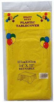 Wegwerp Plastic Tafelkleed, Rechthoek 6 X 4.5ft, Tafel Covers Voor Feesten, Festivals, Bars, Anniversary geel