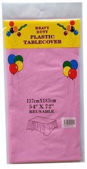 Wegwerp Plastic Tafelkleed, Rechthoek 6 X 4.5ft, Tafel Covers Voor Feesten, Festivals, Bars, Anniversary roze