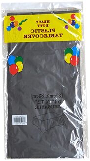 Wegwerp Plastic Tafelkleed, Rechthoek 6 X 4.5ft, Tafel Covers Voor Feesten, Festivals, Bars, Anniversary zwart