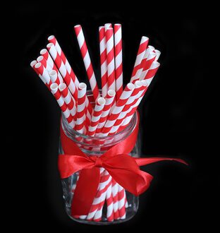 Wegwerp Rietjes Milieubescherming Creatieve Kleur Papier Rietjes Creatieve Rietjes Одноразовые Соломинки rood