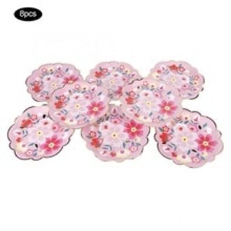 Wegwerp Servies Set 8Pcs Huishoudelijke Keuken Wegwerp Papier Tafelgerei Papieren Borden Verjaardag Feestartikelen Wegwerp