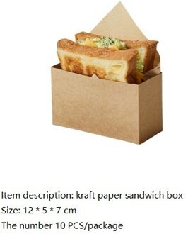 Wegwerp Verpakt Lunchbox Frieten Burger Verpakking Sandwich Vetvrij Vetvrij Papier Lade 10stk