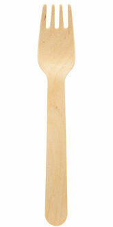 Wegwerp vorken -10x - hout bestek - 16 cm - bio/eco/milieubewust