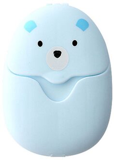 Wegwerp Zeep Reizen Papier Zeep Papier Wassen Hand Bath Schoon Scented Slice Sheets Mini Papier Zeep Bases Smelt blauw