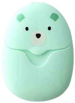 Wegwerp Zeep Reizen Papier Zeep Papier Wassen Hand Bath Schoon Scented Slice Sheets Mini Papier Zeep Bases Smelt groen