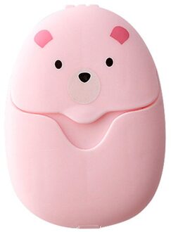 Wegwerp Zeep Reizen Papier Zeep Papier Wassen Hand Bath Schoon Scented Slice Sheets Mini Papier Zeep Bases Smelt roze