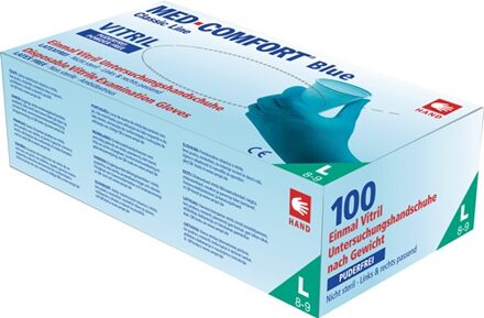 Wegwerphandschoen | maat S blauw | vinyl-nitrilmengsel | EN 420, EN 374, EN 455 PSA-categorie III | 100 stuks - 01251 S - 01251 S
