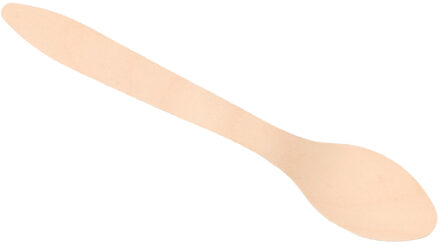 Wegwerplepeltjes - 25x stuks - hout - 18 cm - lepels - wegwerp