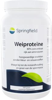 Wei Proteïne 80% Concentraat - 500 gr - Voedingssupplement