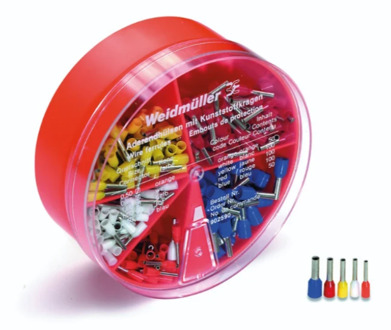 Weidmüller H-box 0,5-2,5mm² DIN - Assortimentsdoos met 400 Adereindhulzen