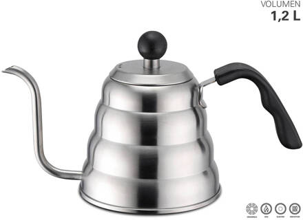 Weis Pour Over Waterketel, 1.2 liter - Weis Zilver