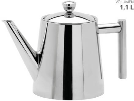 Weis Theepot Met filter, 1.1 liter - Weis Zilver