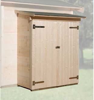 Weka Aanbouwkast +vloer Onbehandeld 65x128cm