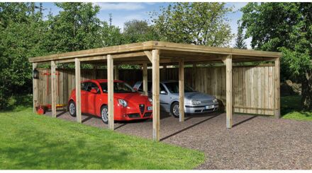 Weka Carport 618 Gr.3 Onbehandeld Zonder Dak 576x784cm