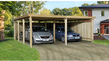 Weka Dubbele Carport 618 Gr.2 576x591cm