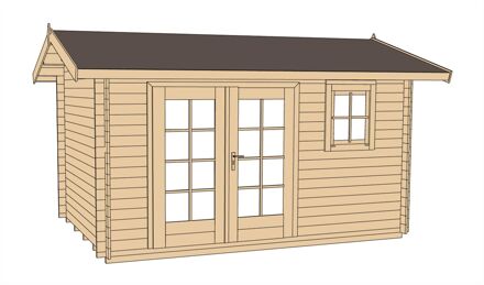 Weka Tuinhuis 163 - Onbehandeld - 340x250cm