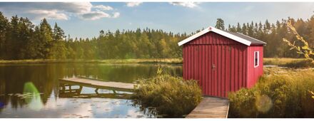 Weka Tuinhuis 349 - Rood - 240x246cm