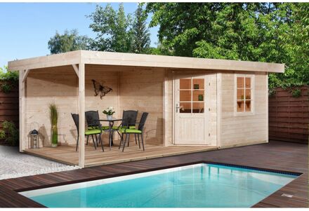 Weka Tuinhuis Met Overkapping 213+ Type B Gr1 238x541cm