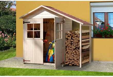 Weka Tuinkast 357 A Gr2 Met Houtberging 87x224cm