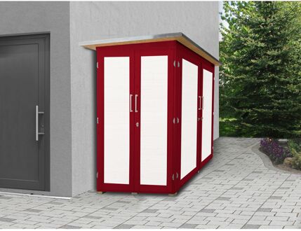 Weka Tuinkast Garten Q Kompakt Rood 224x217cm