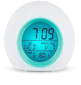 Wekker Led Wake Up Light Digitale Klok Met Temperatuur Display En Geluid Alarm Klokken