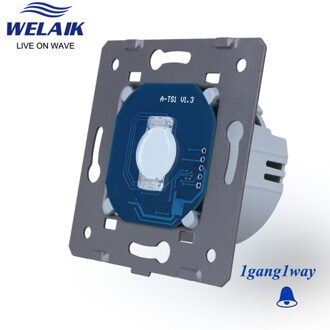 Welaik Eu 220V Enkele Draad Deurbel Reset Muur Touch Switch-Diy Onderdelen 1Gang 1way A911ML