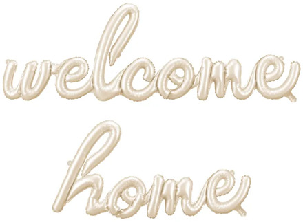 Welcome Home Folieballon Cappuccino (258cm) Geel - Beige - Creme