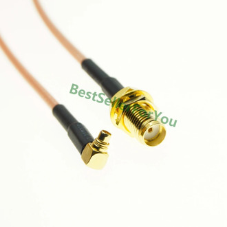 Welcome To Our Shop!SMA Female Nut Bulkhead To MMCX Male Right Angle RA PLUG RG316 Pigtail Cable RF Coaxial Cable