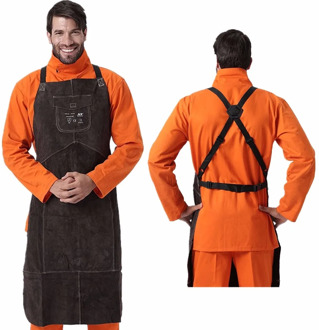 Welding Apron Premium Leather Welder Protect Clothing Carpenter Blacksmith Garden Cowhide Clothing Leather Working Apron
