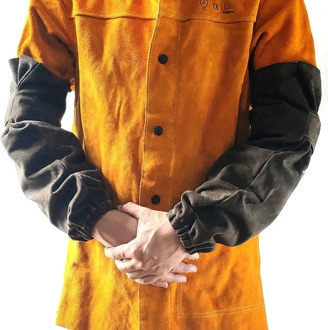 Welding Sleeve Welder Arm Sleeve Split Cowhide Leather Sleeve 48cm 19" CE Welding Protection Sleeves