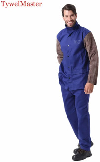 Welding Suit Worker Clothes Jacket Pant Working Suit Flame Resistant Cowhide Leather Long Sleeve Welder Coordinates