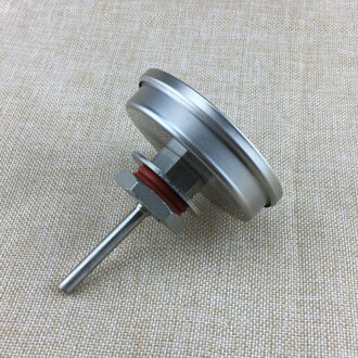 Weldless Bi-metalen Thermometer Kit, 3 "Gezicht & 2" Probe, 1/2 "MNPT, 0 ~ 220F graden, Bier Brouwen Thermometer, Homebrew Ketel