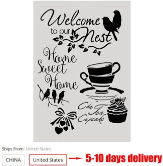 Welkom Gelaagdheid Stencils Voor Muren Schilderen Scrapbooking Stempel Album Decor Embossing Papieren Kaart Template Decoratie