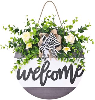 Welkom Teken Hout Bloem Lente Home Decor Houten Opknoping Borden Huisdier Familie Plaque Muur/Tuin/Deur Decoratie Welkom thuis Teken