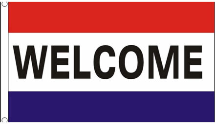 Welkom thuis vlag Nederland 90 x 150 cm