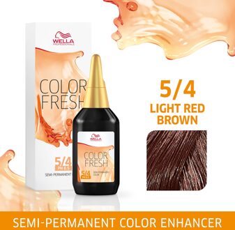 Wella Professionals Color Fresh Semi-Permanent Colour - 5/4 Light Red Brown 75ml