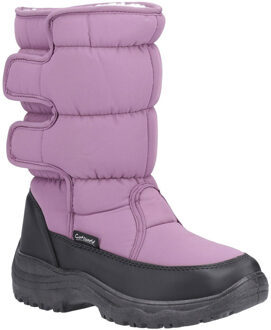Welland Textiel Dames Paarse Winter Laarzen Tot Halverwege De Kuit